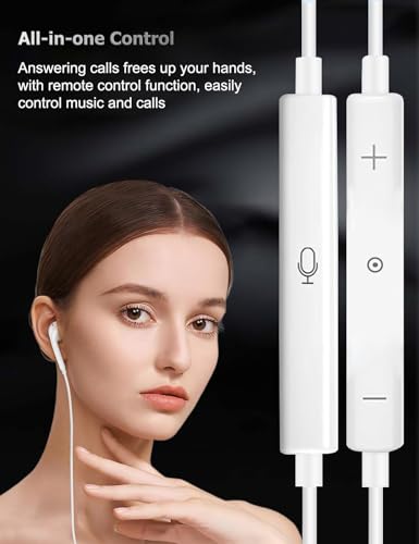 1Pack Wired Earphones with USB-C Connector for iPhone Headphones - size: 1Pack-USB-C