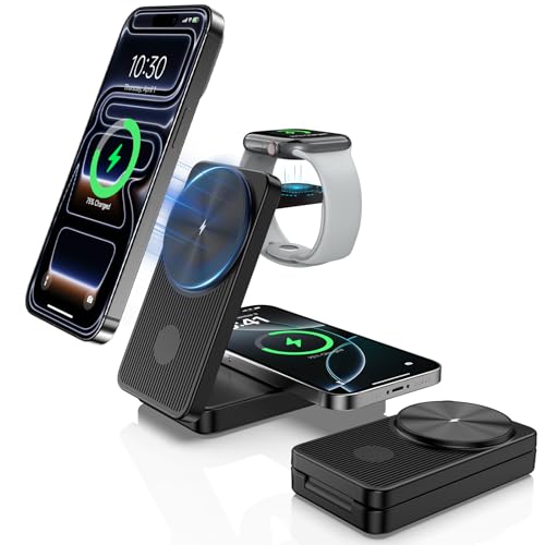 Wireless Charger for Apple, 3 in 1 Foldable Charging Station
