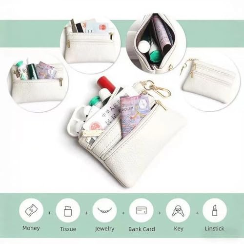 Crossbody Body Phone Holder for Women, New Phone Strap with Zippered Pouch, Adjustable Crossbody Strap - color: Flower White
