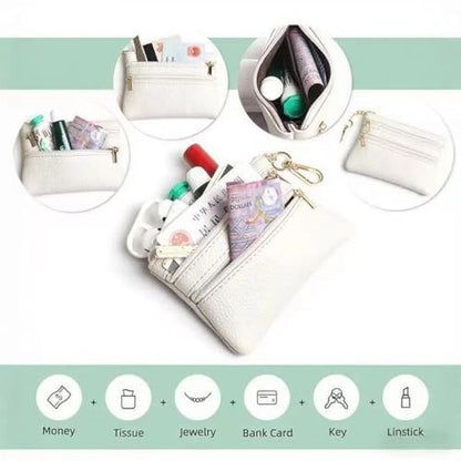Crossbody Body Phone Holder for Women, New Phone Strap with Zippered Pouch, Adjustable Crossbody Strap - color: White