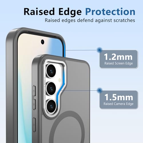 for Galaxy-S24-FE Case, Semi-Transparent Matte, Gray - color: Gray, size: Galaxy S24 FE 6.7"
