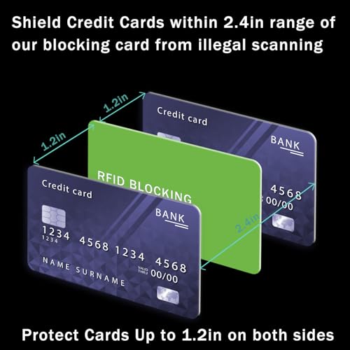 RFID Blocking Card - 3 Pack, Contactless NFC Credit Card ID Protection Safe Bank Card Passport Entire Wallet Purse Shield Protector Blocker Guard (Pack of 3, Green) - color: Green/3 cards