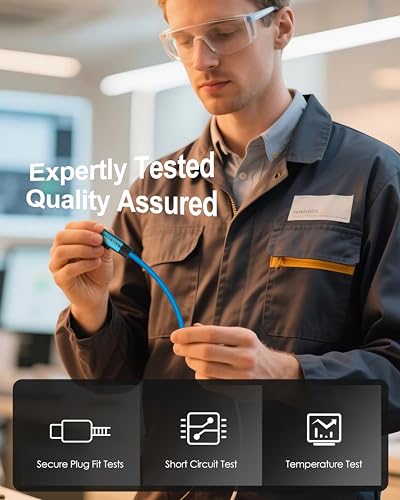 6 Inch Short USB C Cable 90 Degree, Silicone 60W Fast Charging Cable - color: Blue, size: 0.5 Ft.