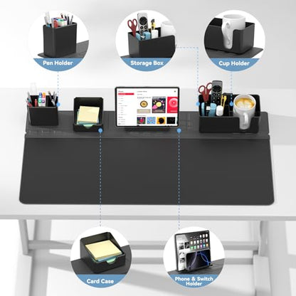 KDD Mouse Pad - Desk Mat with Foldable Phone Holder - Gaming Mousepad with Ultra-Smooth Surface, Non-Slip Base - Keyboard Mat for Home Office Gamer Accessories - size: 27.5" x 11.8"