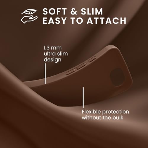 kwmobile Case Compatible with Apple iPhone 17e / iPhone 16e Case - Soft Slim Protective TPU Silicone Cover - Chocolate - color: Chocolate