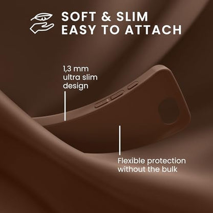 kwmobile Case Compatible with Apple iPhone 17e / iPhone 16e Case - Soft Slim Protective TPU Silicone Cover - Chocolate - color: Chocolate