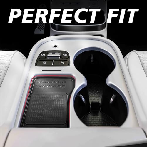 BestEvMod Wireless Charger Mat Non Slip for 2026+ Hyundai Ioniq 9 S SE SEL - color: Black, size: 26+ I9 S SE SEL