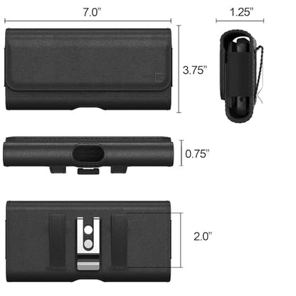 CoverON Holster for T-Mobile Revvl 8 7 6 Cricket Outlast Magic 2 Icon 6 5 4 3 2026 AT&T Motivate Pro Propel 3 2 Boost Summit Celero5G SC 5G Phone Case Belt Clip Leather Pouch (with Case On)