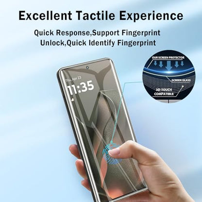 2 Pack Screen Protector for Motorola Edge 2025,Soft Flexible TPU Film Screen Protector for Moto Edge 2025,Full Coverage,HD Clear,Support Fingerprint Unlock,with Easy Installation Alignment Tool