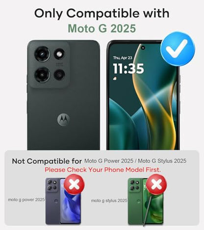 Vinve for Moto G 2025 Case with HD Screen Protector, Military-Grade Shockproof & Dual-Layer Protection, Anti-Slip Grip Design Phone Case, Green - color: Green