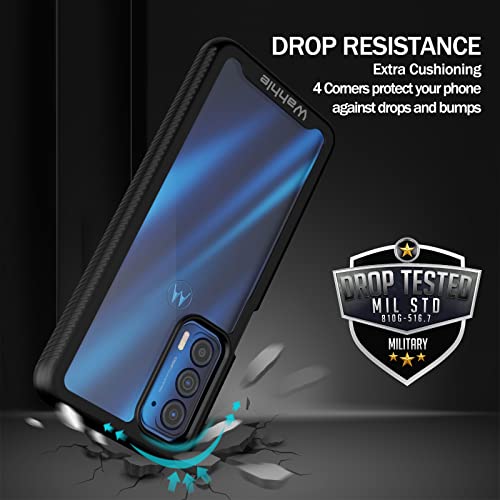Compatible with Motorola Edge 5G UW Case, Built in Screen Protector Full Body Shockproof Slim Fit Bumper Protective Phone Cover for Edge 2021-Black/Clear - size: Moto Edge 5G UW 2021