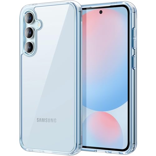 JETech Case for Samsung Galaxy S24 FE, Anti-Yellowing, Blue | Shockproof Protection, Scratch Resistant Hard PC Back, Durable Transparent TPU Bumper - color: Blue, size: Galaxy S24 FE