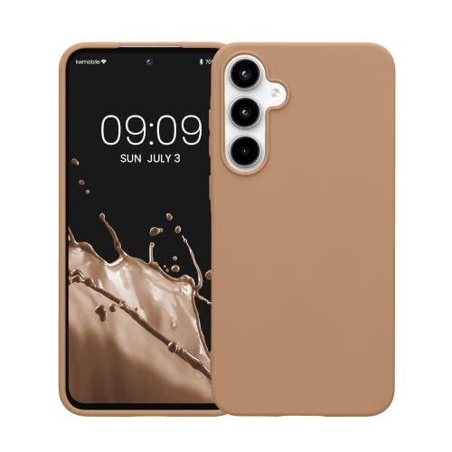 kwmobile Case Compatible with Samsung Galaxy A55 5G Case - Soft Slim Protective TPU Silicone Cover - Cappuccino - color: Cappuccino, size: Galaxy A55 5G