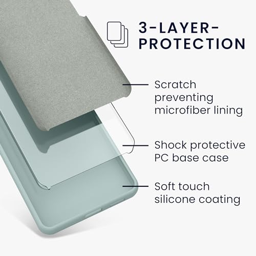 kwmobile Case Compatible with Google Pixel 8a Case - TPU Silicone Phone Cover with Soft Finish - Cool Mint - color: Cool Mint, size: Pixel 8a