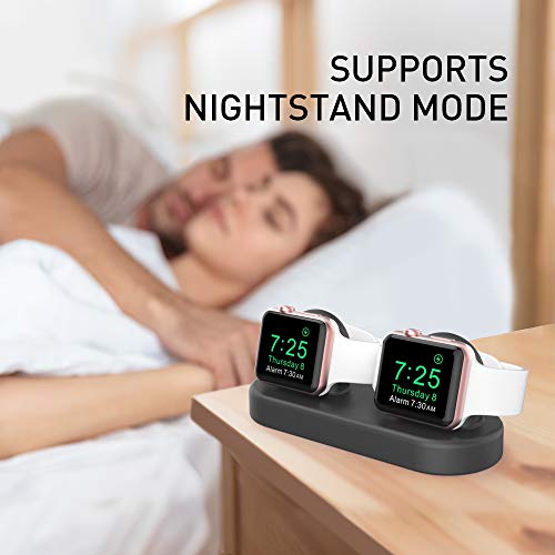 Delidigi for Dual Apple Watch Charger Stand, Charging Cable Not Included - color: Black, Charger Not Included!