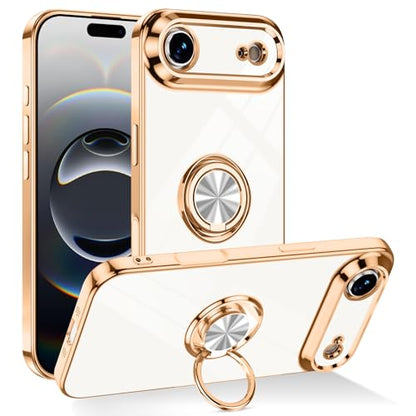Dinick White for iPhone Air Case with Ring Holder Kickstand - color: White, size: 6.5'' iPhone Air
