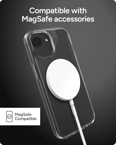 ZAGG Crystal Palace Snap Case for iPhone 17e/ 16e/ 15/14/ 13 - Crystal Clear, 13ft Drop Protection, Magnetic, Anti-Yellowing, Graphene Reinforced, Wireless Charging Compatible, Anti-Scratch - size: iPhone 17e/ 16e/15/14/13, style: With Magsafe