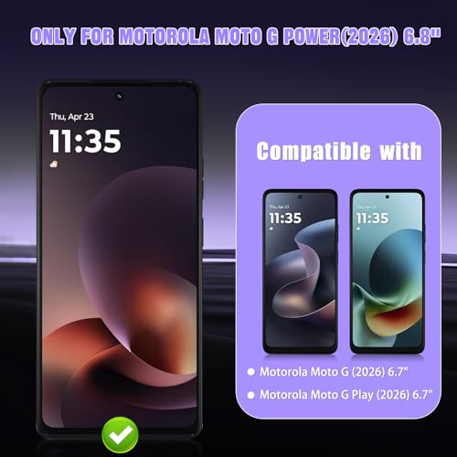 For Motorola Moto G Power (2026) Privacy Screen Protector (2 Pack) - size: Motorola Moto G Power/G Play/G (2026) 5G
