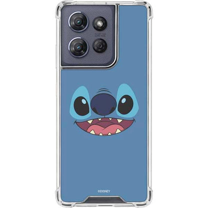 Skinit Clear Phone Case Compatible with Moto G Power 5G (2025) - Officially Licensed Disney Lilo and Stitch Close Design - color: Blue - DISLNS05