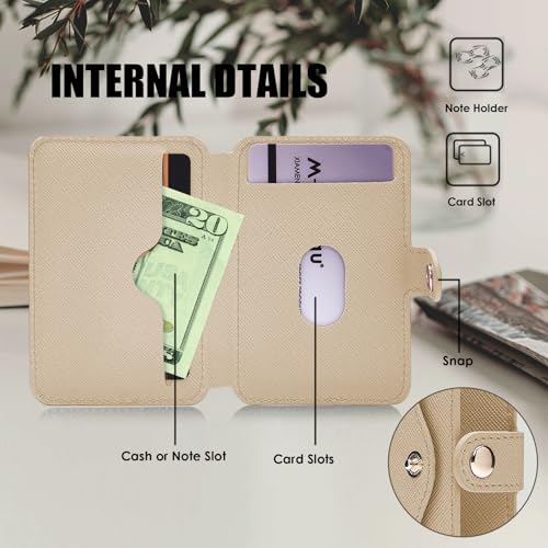 M-PlateauPhone Wallet Stick on with Sticky Adhesive for Phone - color: Khaki