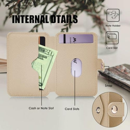 M-PlateauPhone Wallet Stick on with Sticky Adhesive for Phone - color: Khaki