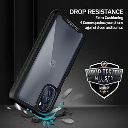 Compatible with Moto G 5G 2022 Case, Built in Screen Protector Full Body Shockproof Slim Fit Bumper Protective Phone Cover for G 5G 2022-Black/Clear - size: Moto G 5G 2022