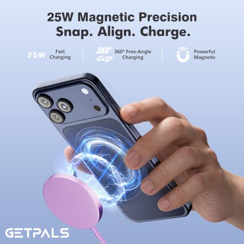25W Magnetic Portable Fast Wireless Charging Pad for Apple iPhone Series