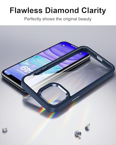 HOOMIL Case for iPhone 11 Pro 5.8-Inch, Non-Yellowing, Drop Protection, Anti-Scratch Transparent Hard Back Phone Cover - Blue - color: Blue, size: iPhone 11 Pro