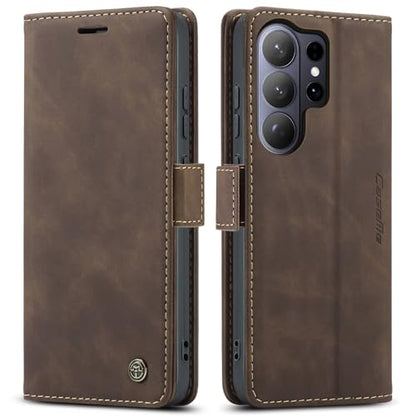 Compatible with Samsung Galaxy S26 Ultra Case with Card Holder, Kickstand Protective Flip Folio Leather Wallet Case for Galaxy S26 Ultra 5G 6.9 inch (Coffee) - color: Coffee, size: S26 Ultra 6.9 Inch