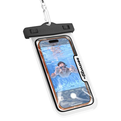 SEAWAG Next Waterproof Phone Pouch, IPX8 Dry Bag for iPhone 16 15 14 13 Pro Max & Samsung Galaxy S25 S24 — Underwater Case, Full Touchscreen, Lanyard, Beach Pool Snorkeling, 1 Pack Black - color: 1Pack Black