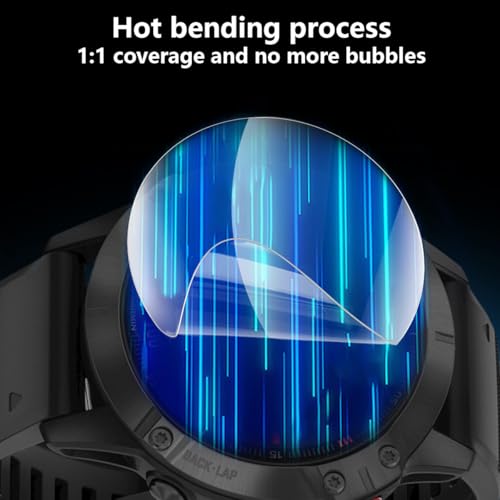 for Garmin Fenix 6/6 Pro / 6 Sapphire / 6 Pro Solar Screen Protector, Non-Tempered Glass Flexible Protection 3-Pack, HD Clear Protective Film - size: for Fenix 6/6 Pro / 6 Sapphire / 6 Pro Solar