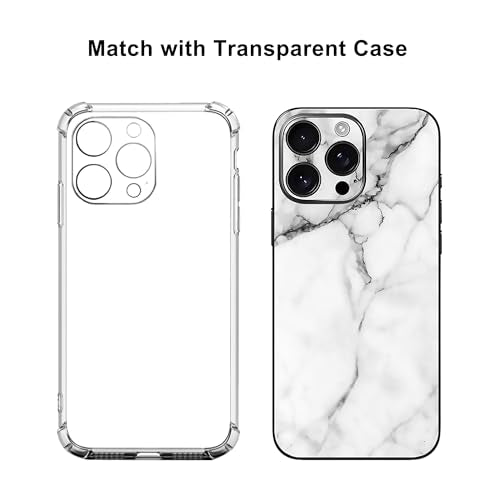 Skin Wrap Compatible with 13/14/15/16/17 Pro Max (White, 15 Pro Max) - color: White, size: 15 Pro Max