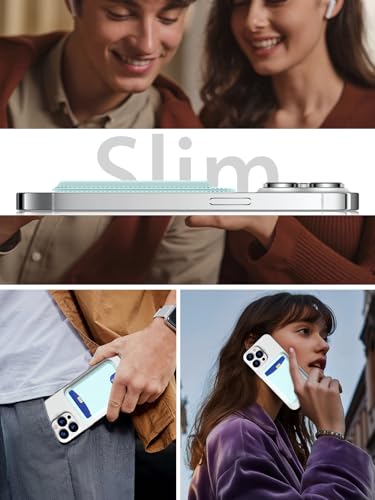 Miroddi for MagSafe Wallet, 4 Cards Holder, Stronger Magnetic Phone Wallet - color: Blue