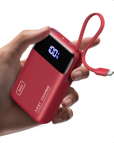 INIU 20000mAh Portable Charger, Smaller 45W Fast Charging Travel Power Bank - color: Red, size: 20000mAh