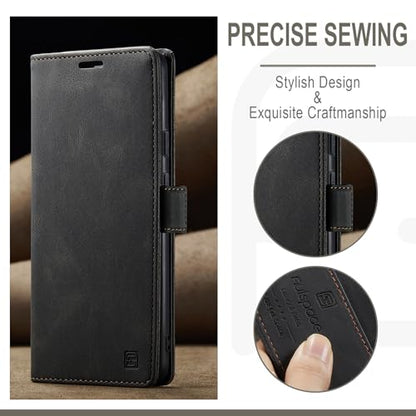 HAII Case for Google Pixel 10a 6.3",PU Leather Folio Flip Wallet Case with Card Holster Stand Kickstand Magnetic Closure Shockproof Phone Cover for Google Pixel 10a (Black) - color: Black