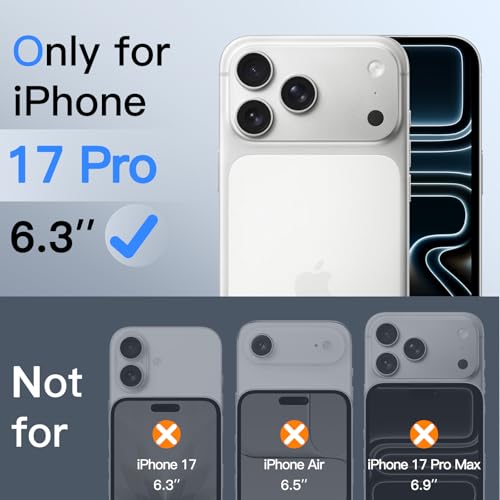 JETech 360° Privacy Screen Protector for iPhone 17 Pro, 2-Pack - size: iPhone 17 Pro