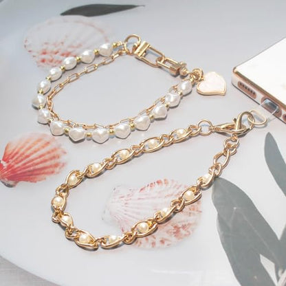 Phone Charm Wristlet Strap, Beaded Wrist Strap, Bracelet Wristlet Lanyard - color: Style3