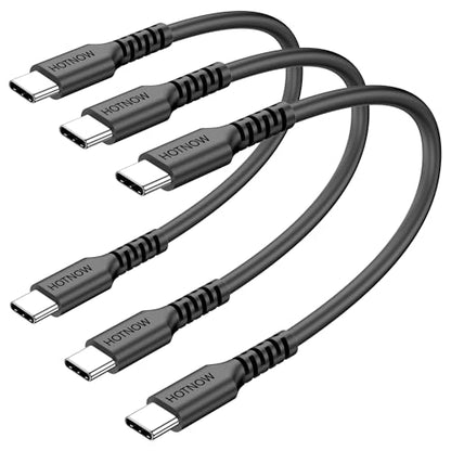 Short USB C to USB C Cable 0.5FT 3Pack,6inch 60W USB-C Fast Charging Cable - size: 0.5 FT (Regular)