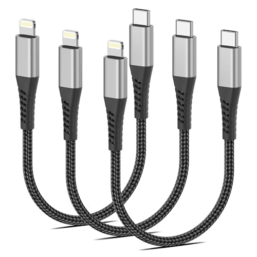 USB C to Lightning Cable 1FT, 3Pack iPhone Fast Charging Lightning Cord - size: 1 feet