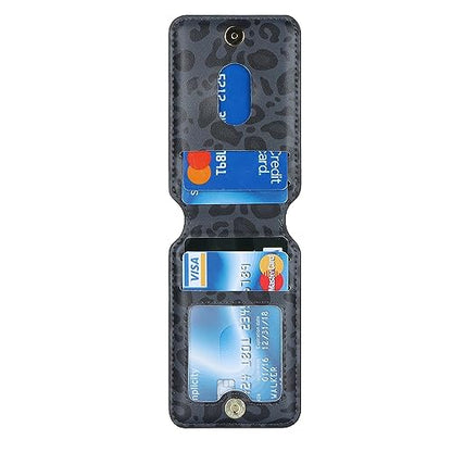 iCoverCase Wallet Case for iPhone 13 Pro Max/12 Pro Max Compatible with MagSafe, Magnetic Detachable Card Slots Holder PU Leather Kickstand Wireless Charging Case 6.7 Inch (Black Leopard) - color: Black Leopard