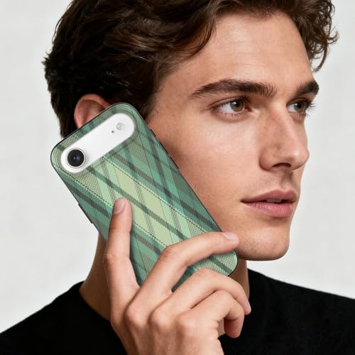 Green TartanAnti-Yellowing Soft TPU Phone Case for iPhone 17, Shockproof and Scratch-Resistant Case - color: black-style-153