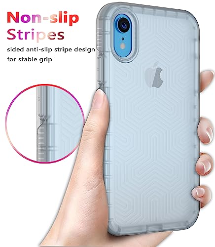 Diverbox for iPhone XR Case [Tempered Glass Screen Protector] [Shockproof] [Dropproof] Heavy Duty Protection Phone Case Cover for Apple iPhone XR Clear - color: Clear-2in1