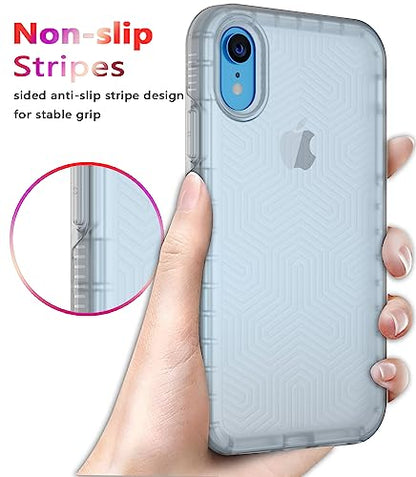Diverbox for iPhone XR Case [Tempered Glass Screen Protector] [Shockproof] [Dropproof] Heavy Duty Protection Phone Case Cover for Apple iPhone XR Clear - color: Clear-2in1