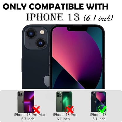 for iPhone 13 Case with 2 Screen Protector,Shockproof Drop Protection Full Body Heavy Duty 3 Layer Military Rugged Durable Phone Cover for Apple iPhone 13 6.1" (Light Blue) - color: Light Blue