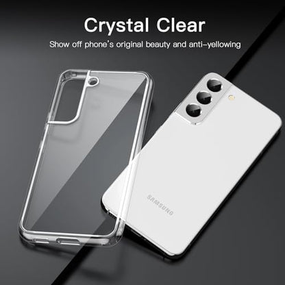 JETech Case for Samsung Galaxy S22, Anti-Yellowing, Clear | Shockproof Protection, Scratch Resistant Hard PC Back, Durable Transparent TPU Bumper - color: Clear