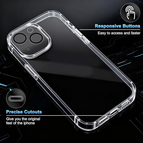 Crystal Clear Case, Transparent Shockproof Protective Phone Case Soft Silicone Slim Cover with Camera Protection - color: Transparent, size: 13mini