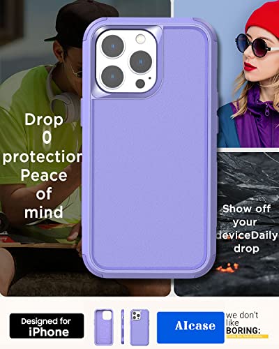 AICase iPhone 14 Pro Max (6.7") Heavy Duty 3-Layer Military Grade Protection, Shockproof/Dropproof/Dustproof, Rugged Pocket-Friendly Cover - color: Purple