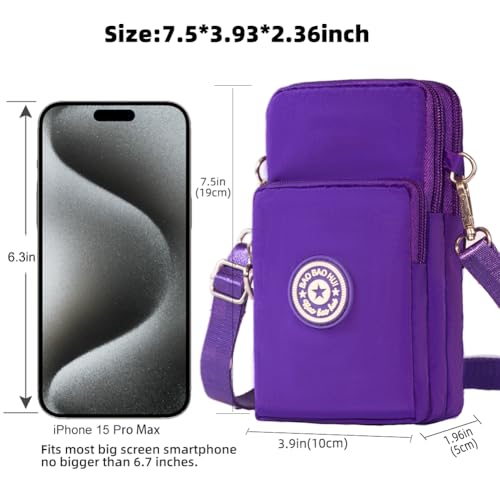 JANKS Small Crossbody Bags for Women Mini Cell Phone Purses Handbag Shoulder Bag - color: 01 Purple