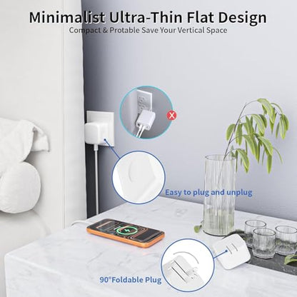 USB C Charger Block,[2 Pack] Foldable 40W USBC Dynamic Adapter with 60W Max - color: White-1Port