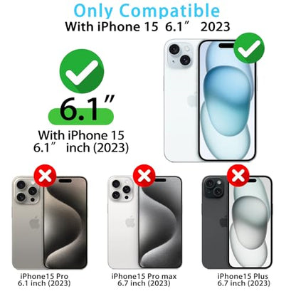 Skyseaco Compatible with iPhone 15 Case with MagSafe, Cute Striped Phone Case for Women Girls, Soft TPU + Hard PC Dual Layer Shockproof Glossy Protective Cover, Sage Green - color: Sage Green, size: iPhone 15